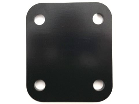4" Black Towbar Drop Plate