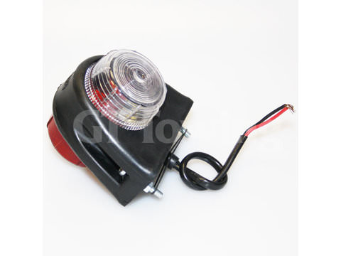 Side Marker Lamp with Clear and Red Lens - MP37B