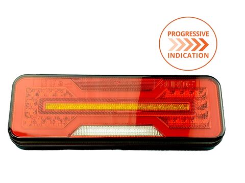 Durite Right Hand 6 Function 12-24v LED Rear Combination Trailer Light with Audi Style Progressive Indicator - 0-071-60