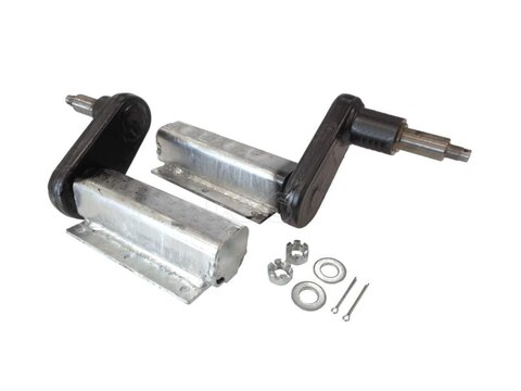 Photo of 350kg Trailer Suspension Units (Pair) 7CWT 6 Hole 1 Inch Extended Stub Axle