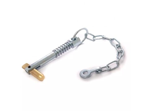 Photo of Spring Loaded 10mm Sword Pin Fastener with Ring and Chain