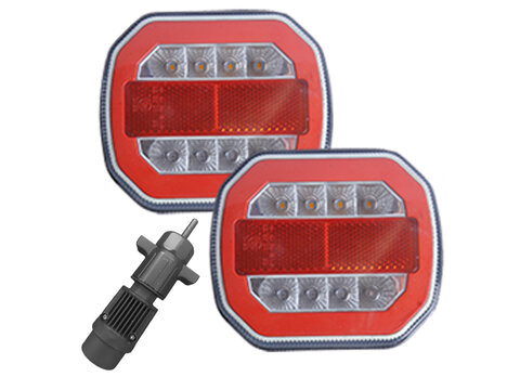 Durite 5 Function Wireless Magnetic Rear Combination Trailer Lights - 0-300-40
