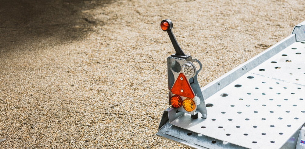 close up of an Ifor Williams light