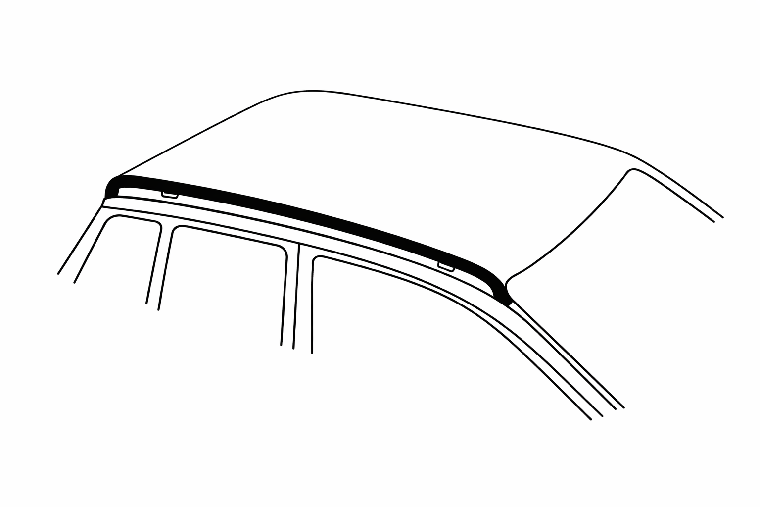 Example of a rain gutter roof edge