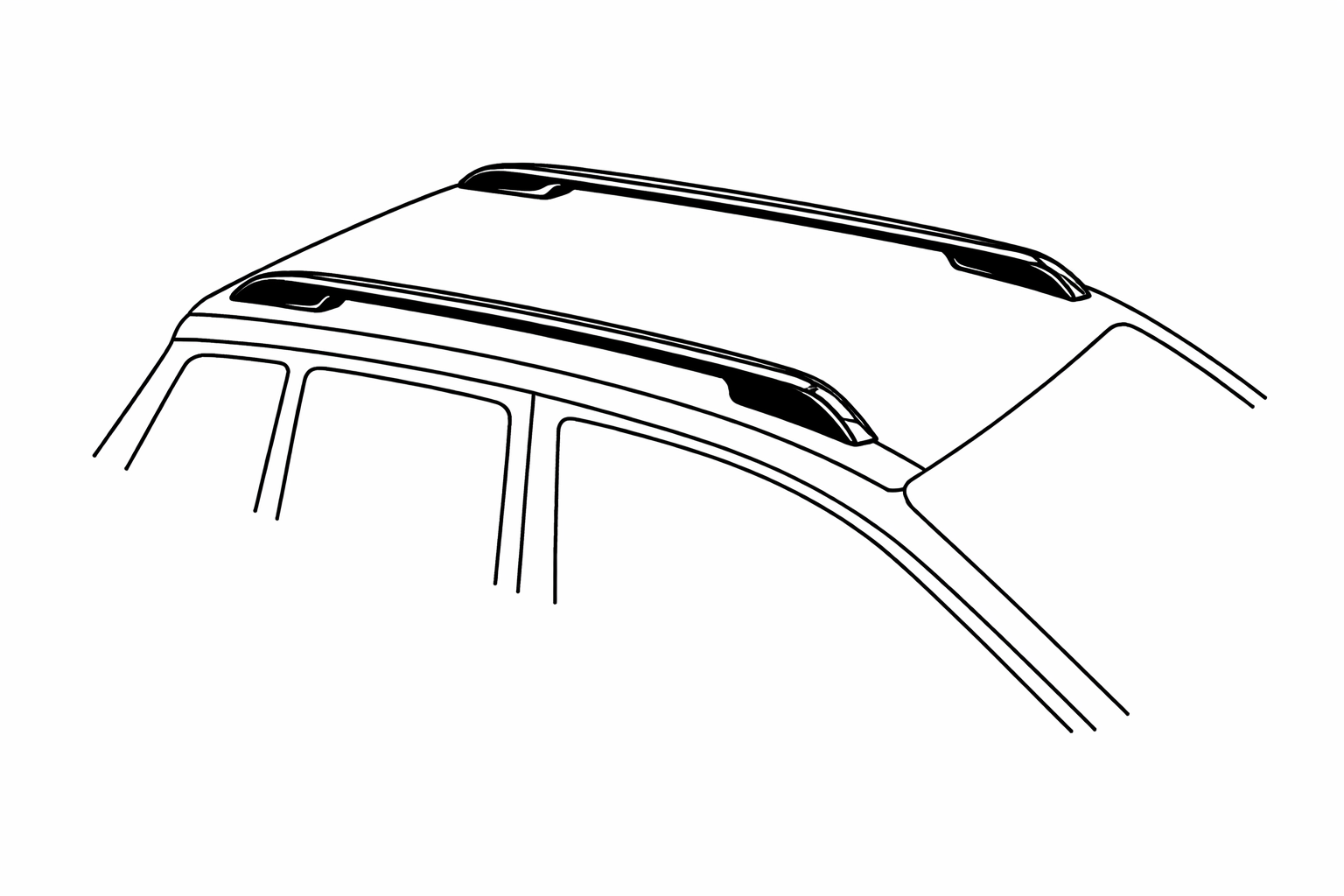 Example of raised roof rails