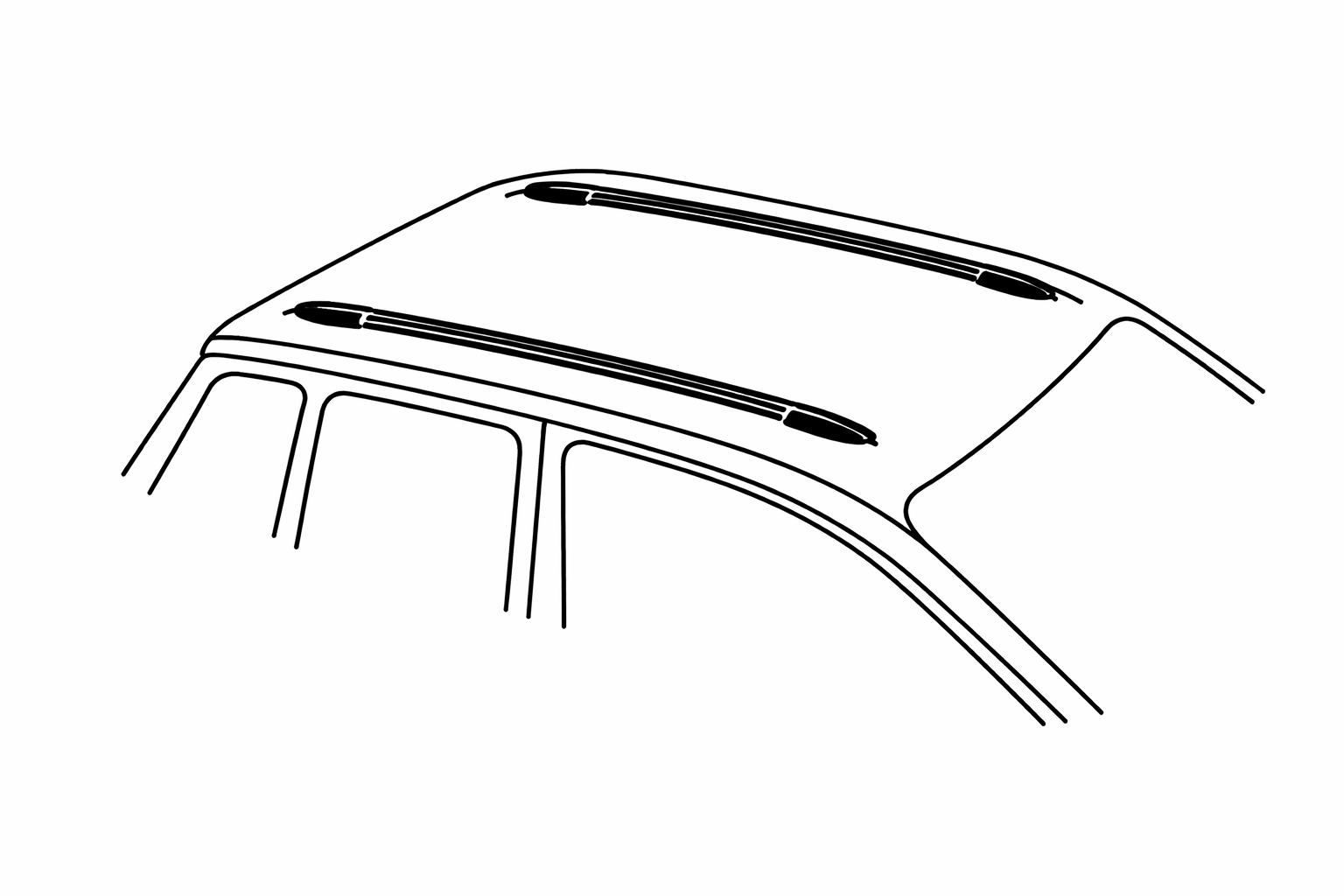 Example of flush roof rails